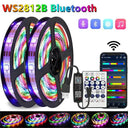 WS2812B RGBIC LED Strip Lights Bluetooth App Control Music Sync Party Ready