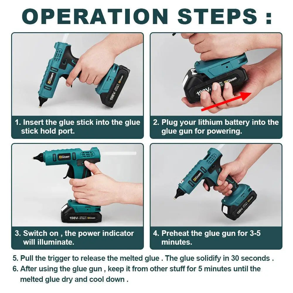 100W Electric Hot Melt Glue Gun For Makita 18V Battery - OurLum.com