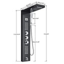 Thermostatic Shower Panel With Stainless Steel Column Faucet