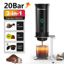 3 In 1 Portable Cordless Espresso Machine Travel Maker
