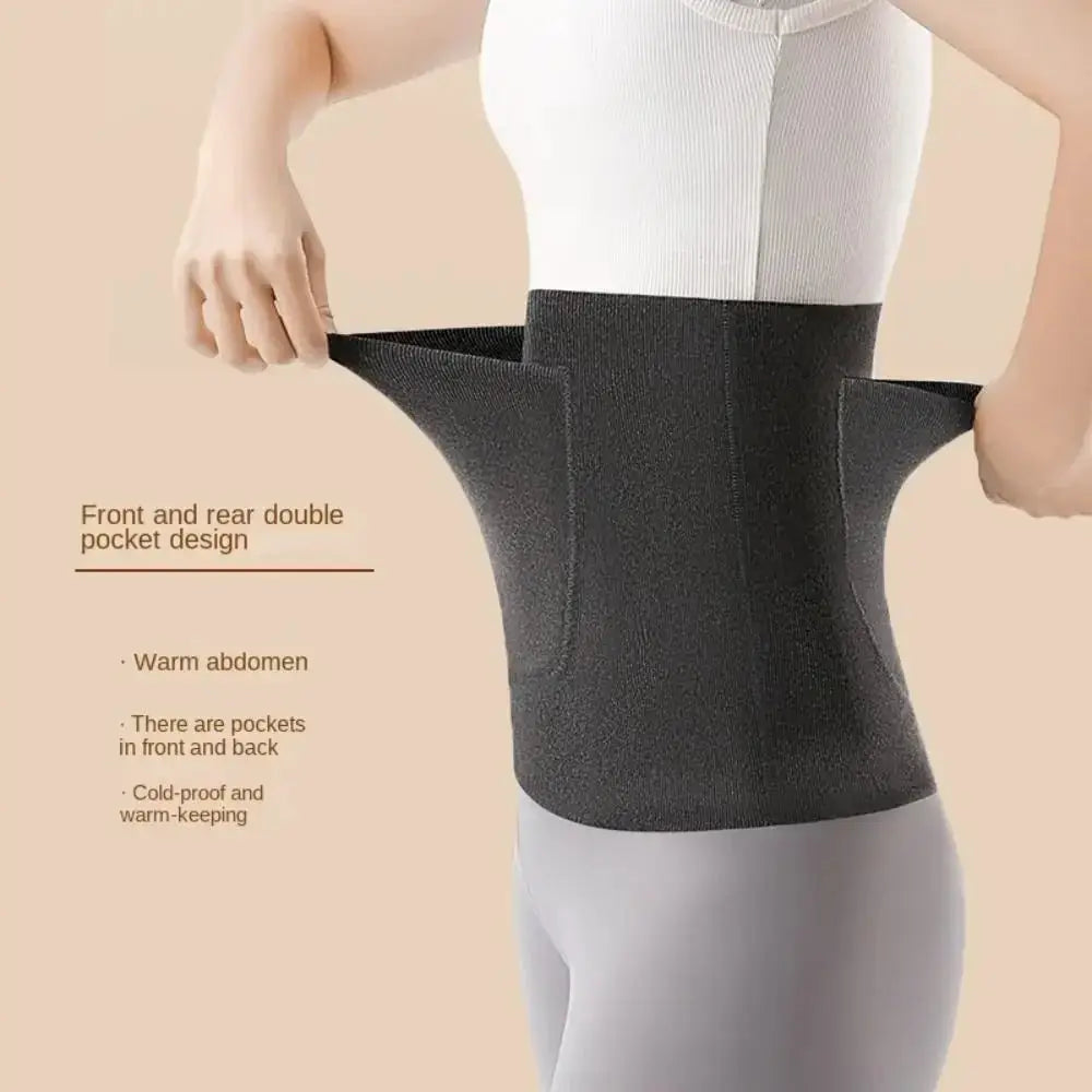 Warm Stomach Slim Body Shaper With Double Pocket Belt