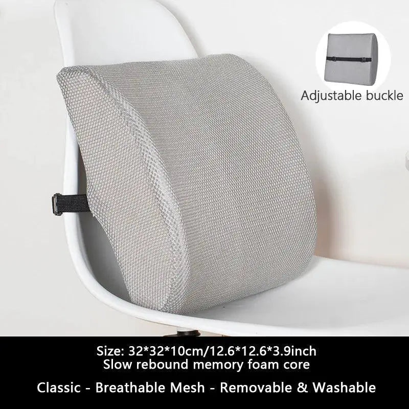 Ergonomic Gel Memory Foam Lumbar Car Seat Cushion Support