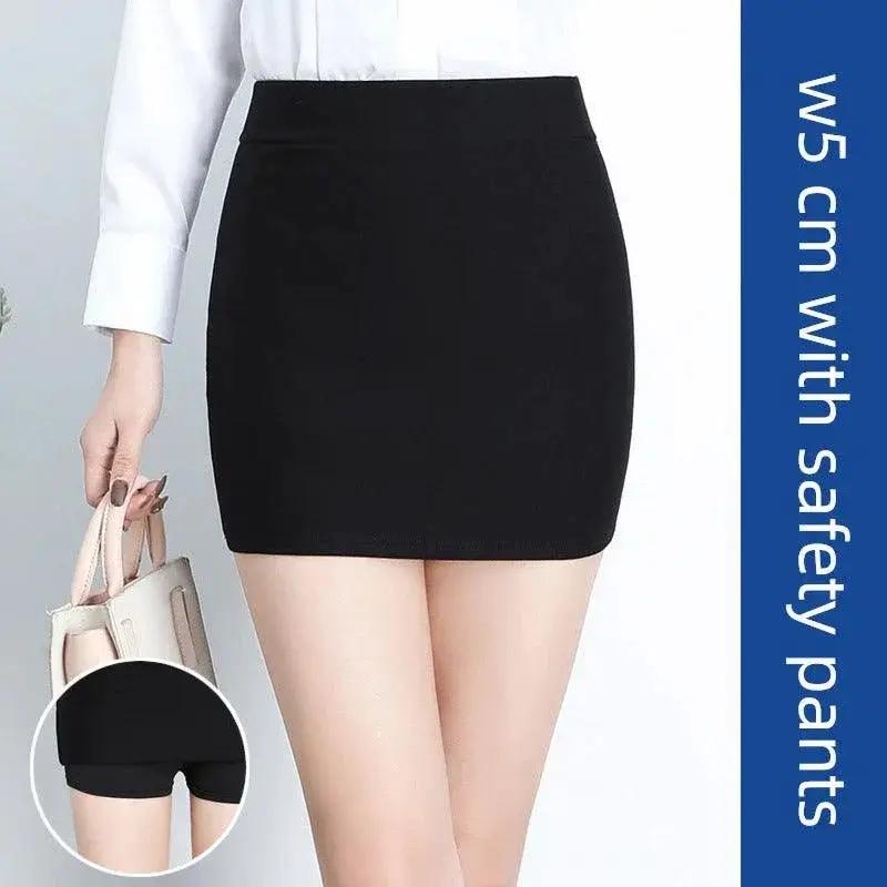 Chic Gray Elastic Skirt Modern Woman Fashion Upgrade
