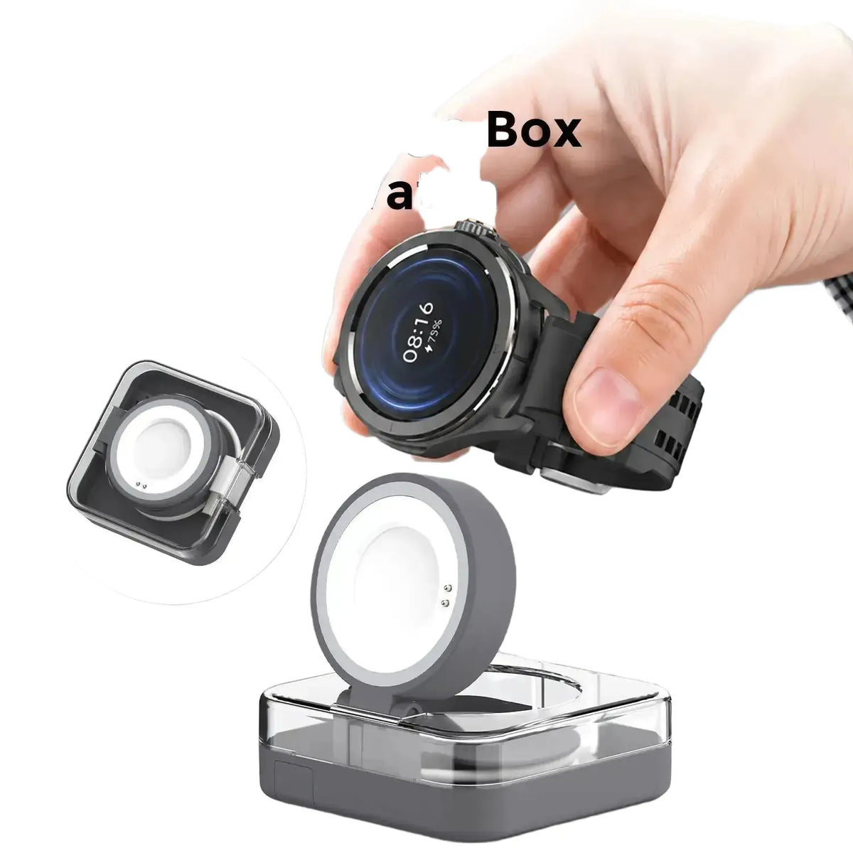 Magnetic Watch Charger Stand Storage Box — product view 1