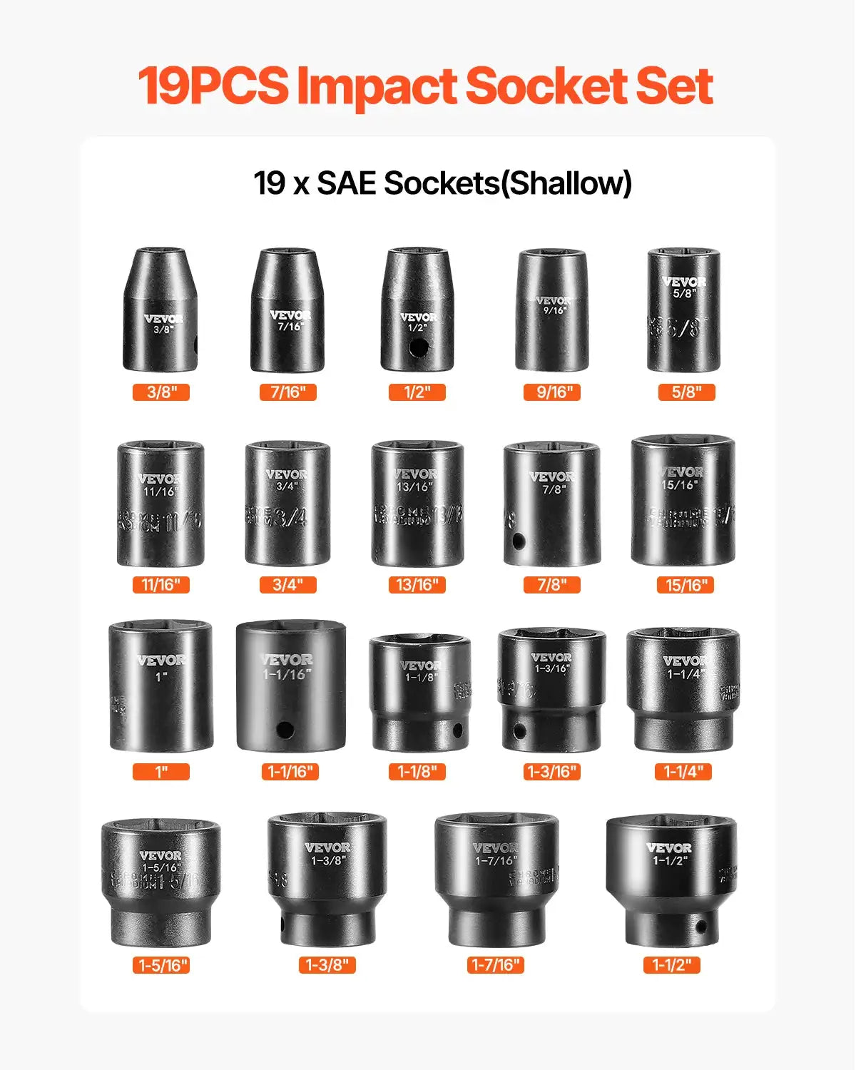 Piece Drive Impact Socket Set Kit — product image 6