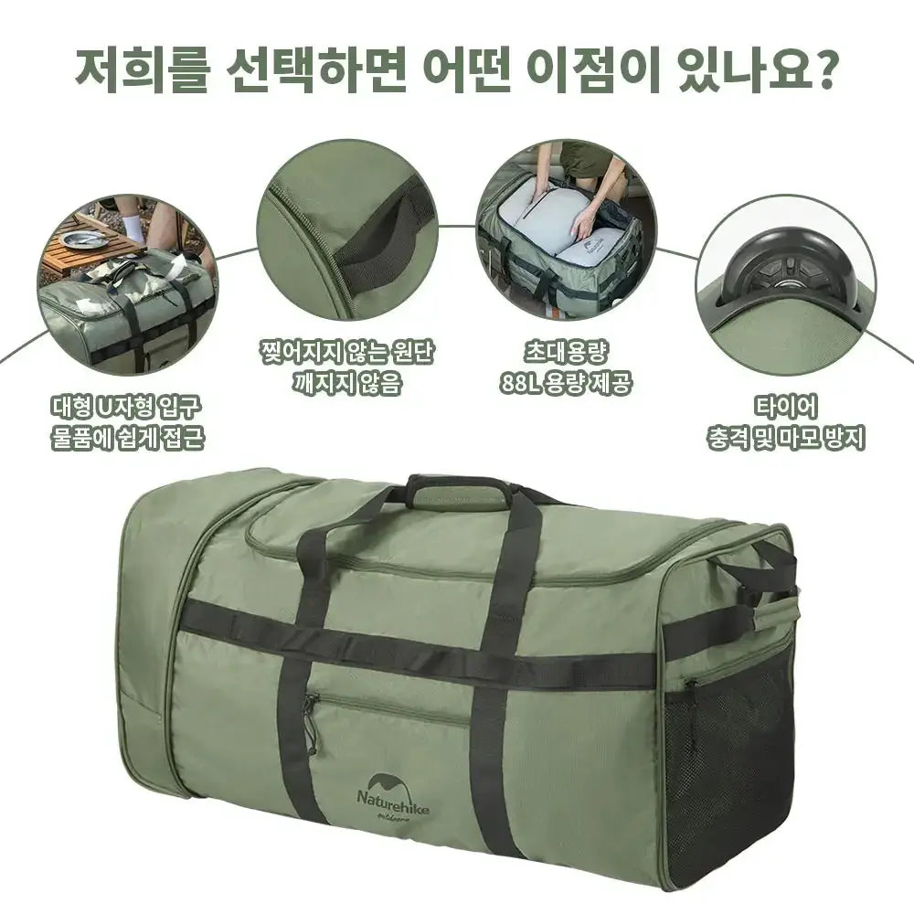Foldable Towing Wheel Bag Large Capacity Travel Luggage