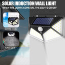 100LED Solar Wall Lamp Outdoor Waterproof Motion Sensor Lamp