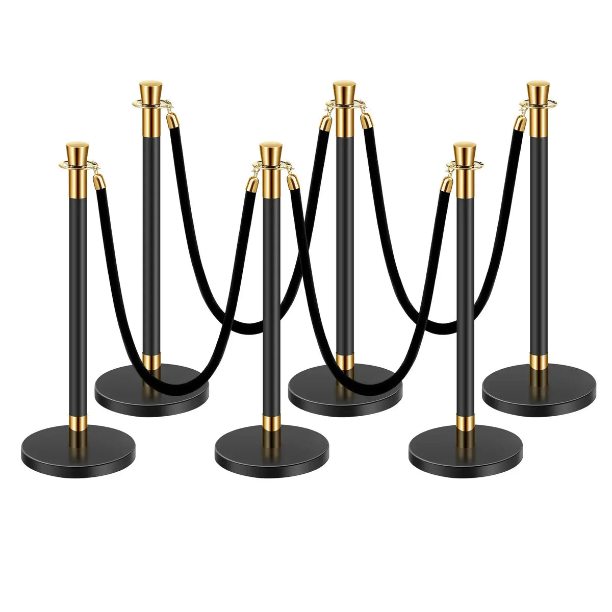Stanchion Posts With Velvet Ropes Set — product image 1