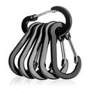 6pcs Carabiner Clip Aluminum Alloy Keychain Lock Buckle