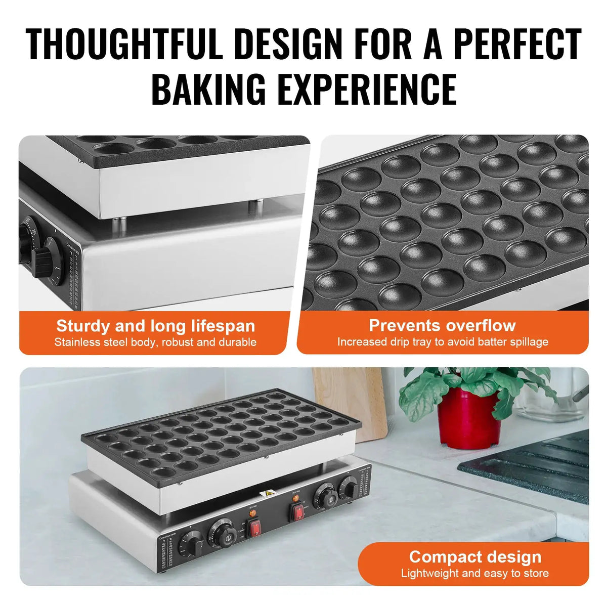 SucceBuy Mini Dutch Pancake Maker Dorayaki Baker Machine Commercial — product view 5