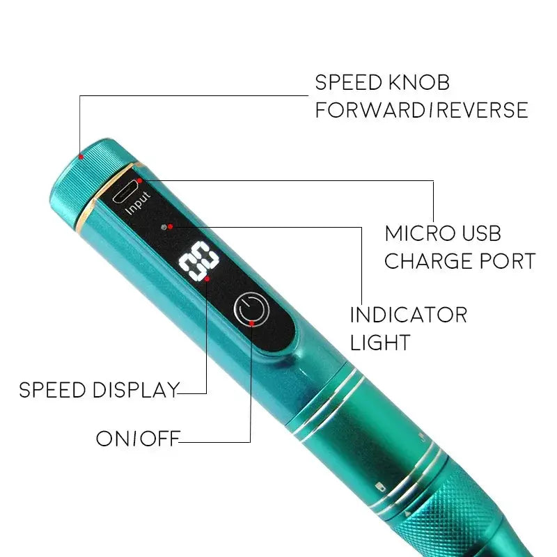 35000RPM Rechargeable Nail Drill Portable E File For Home