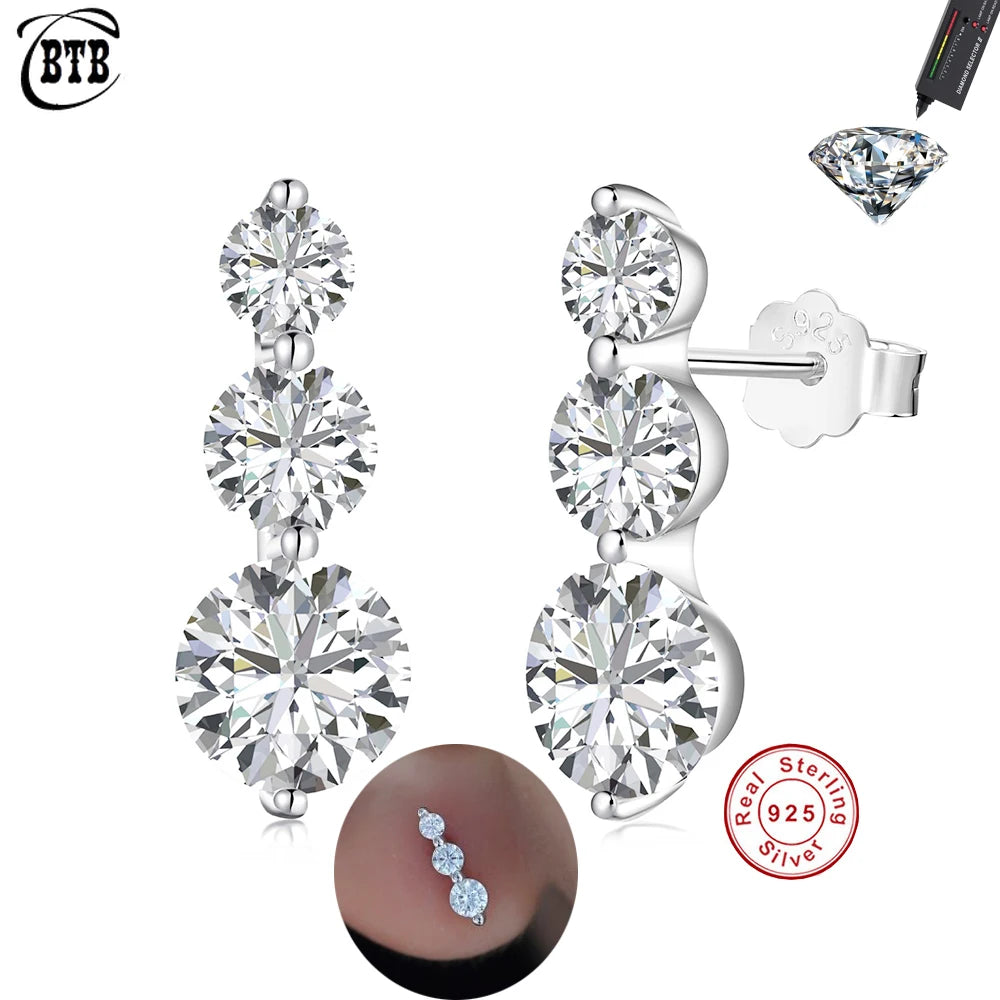 Moissanite Stud Earrings — product view 1