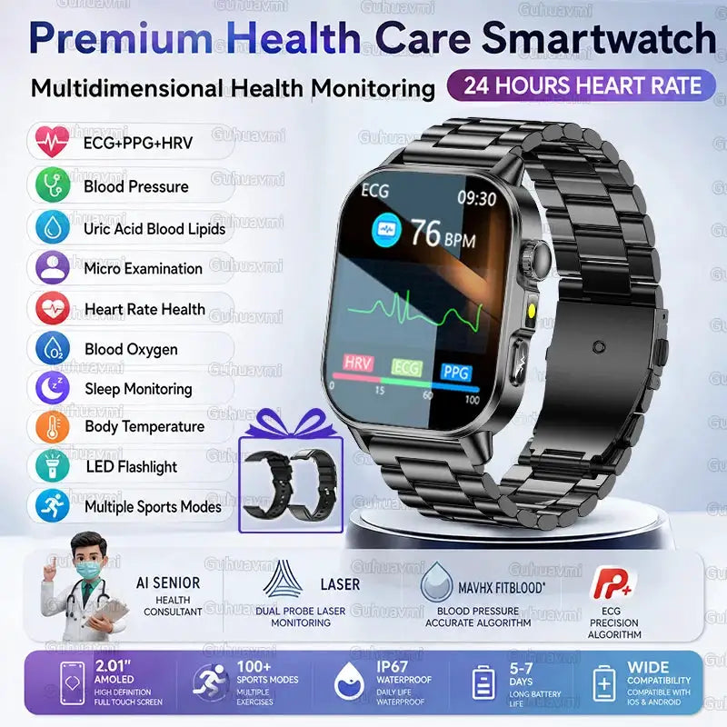 AI ECG Health Smart Watch For Men — product view 12