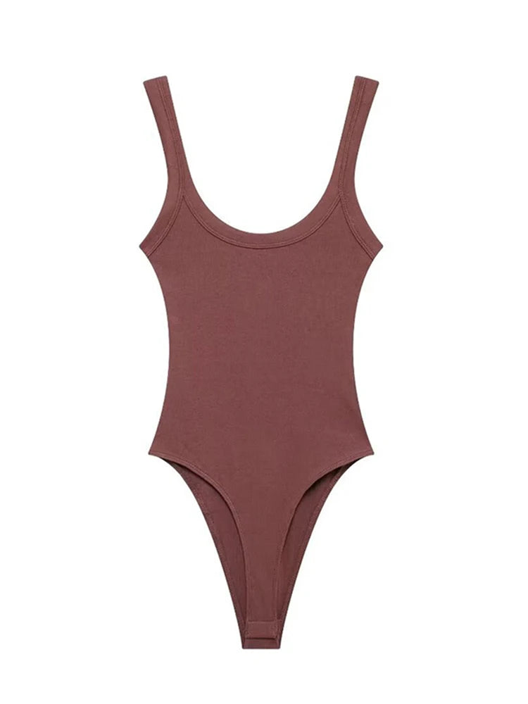 Crew Neck Ribbed Bodysuit