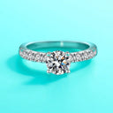 Moissanite Ring in Sterling Silver CB0803