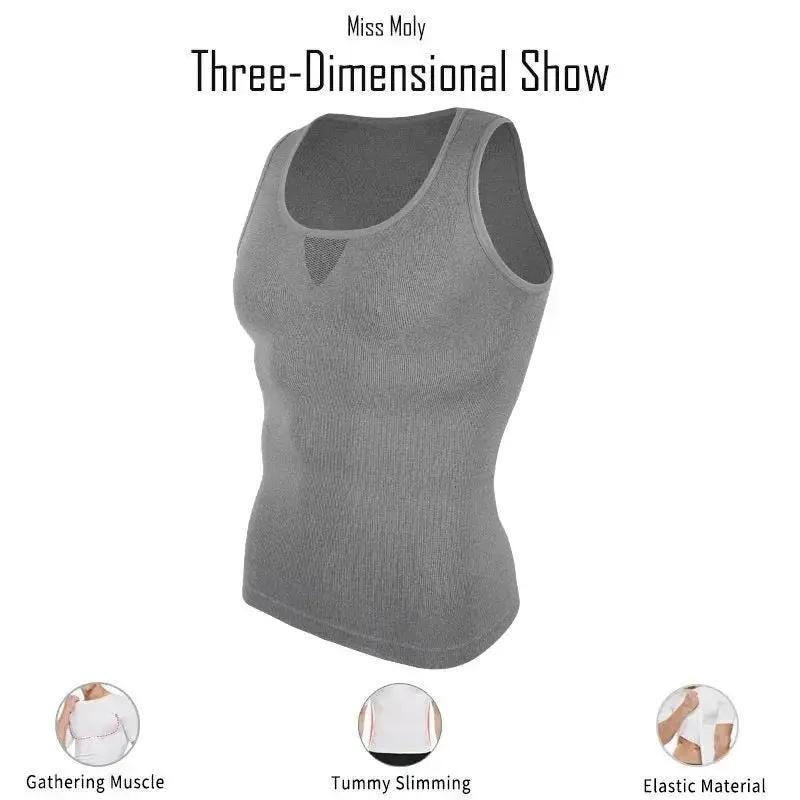 Mens Slimming Compression Vest Tummy Control Gynecomastia