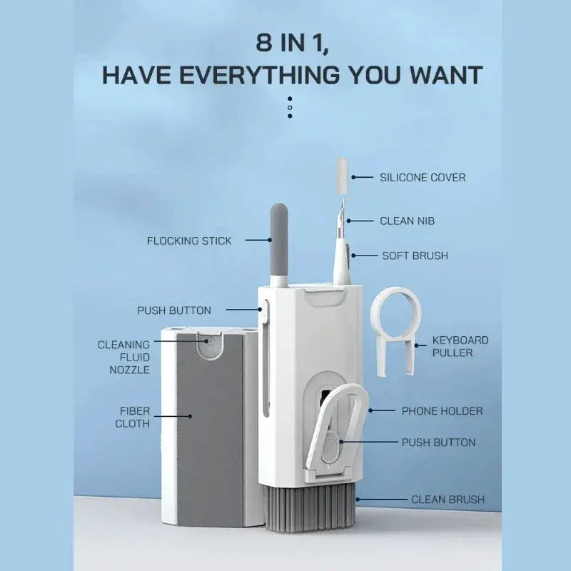 8 In 1 Keyboard Cleaning Kit Cleaner Brush Earphones
