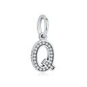 Sterling Silver Charm A-z Letters