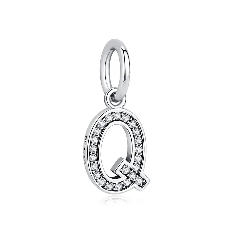 Sterling Silver Charm A-z Letters