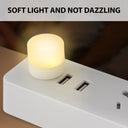 1/10Pcs Mini USB Night Light Warm White Eye Protection Lamp