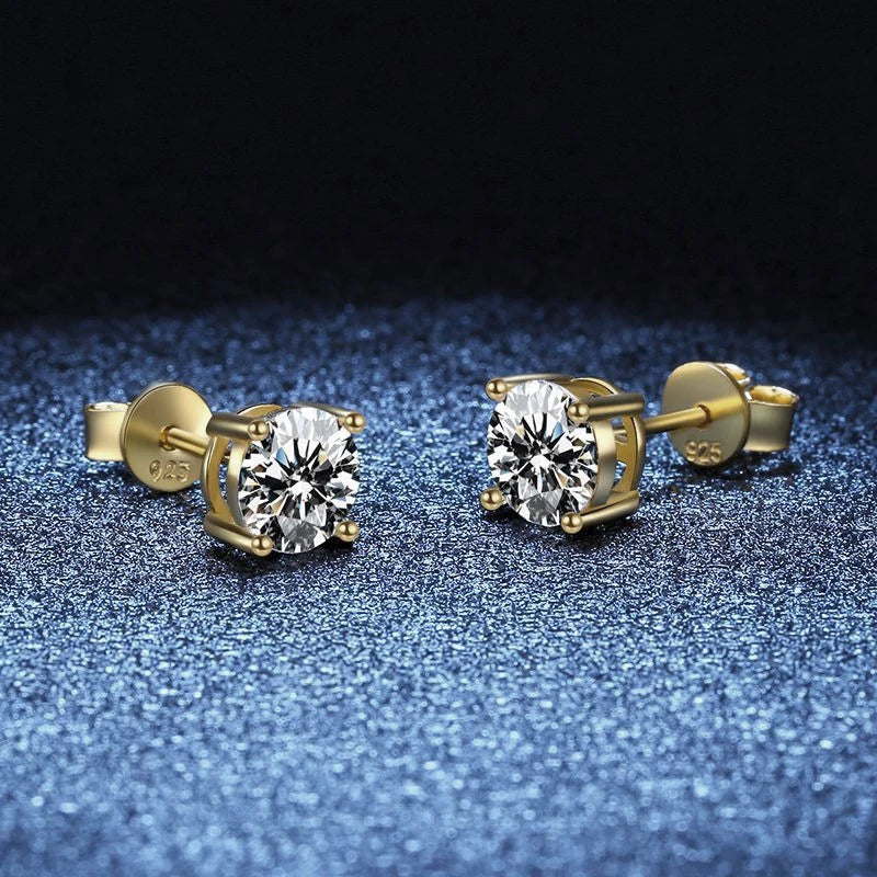 Moissanite Earrings in Sterling Silver Sale — product view 4