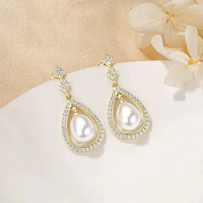 Gold Filled Pearl Earrings — product image 3
