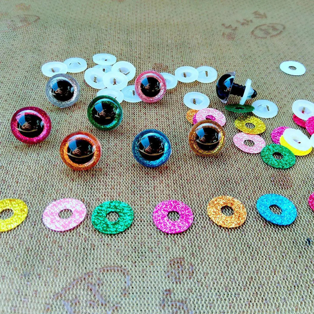 Glitter Safety Eyes For Crochet Toys DIY Projects Crafting