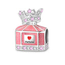 Charm Beads Sterling Silver Pink