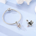 Openable Silver Lucky Cat Charm