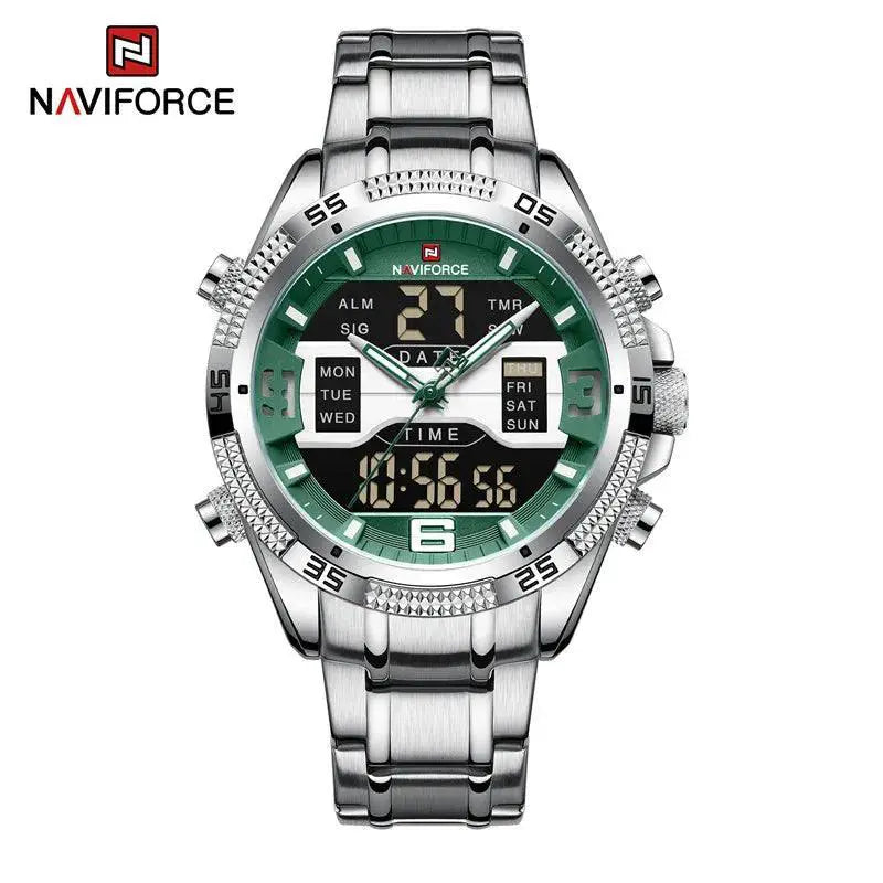 Naviforce Digital Stainless Steel Sports Watch Multifunction