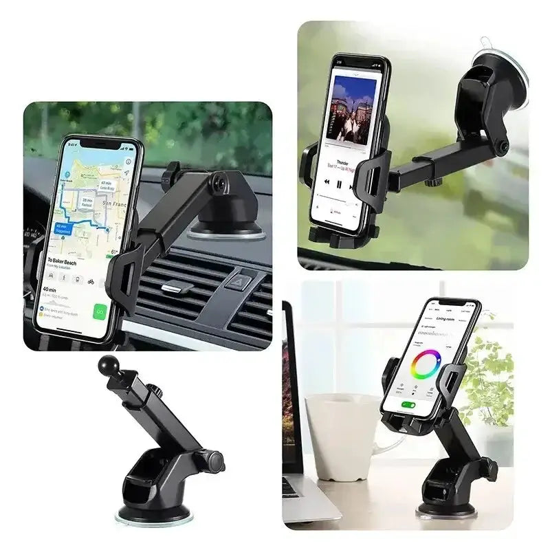 Universal Car Phone Holder 360° Rotation Sucker Mount Cellphone Car Stand Stable Mobilephone Bracket Suction Cup Support in Car