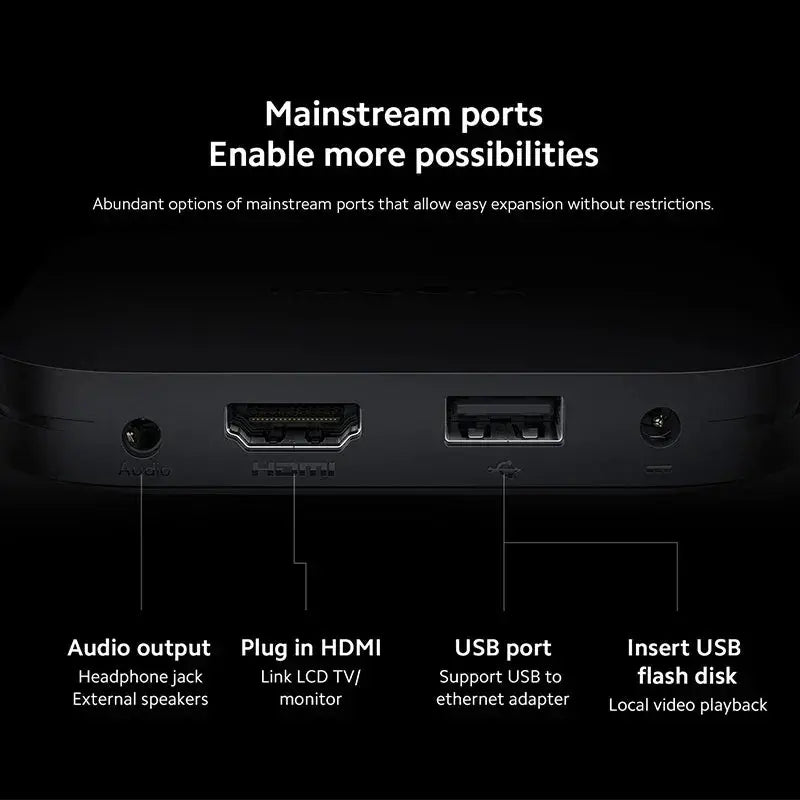 Global Xiaomi Mi TV Box S Second Gen 4K Ultra HD Smart TV