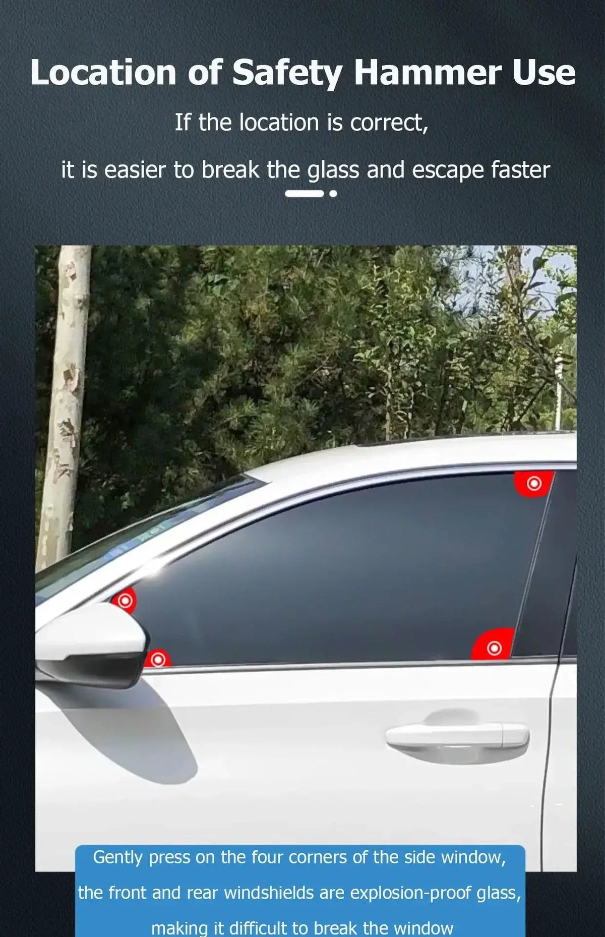 Emergency Hammer for Vehicle Glass Break — product view 18