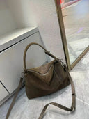 Autumn Winter Luxury Suede Leather Tote Bag For Women Crossbody