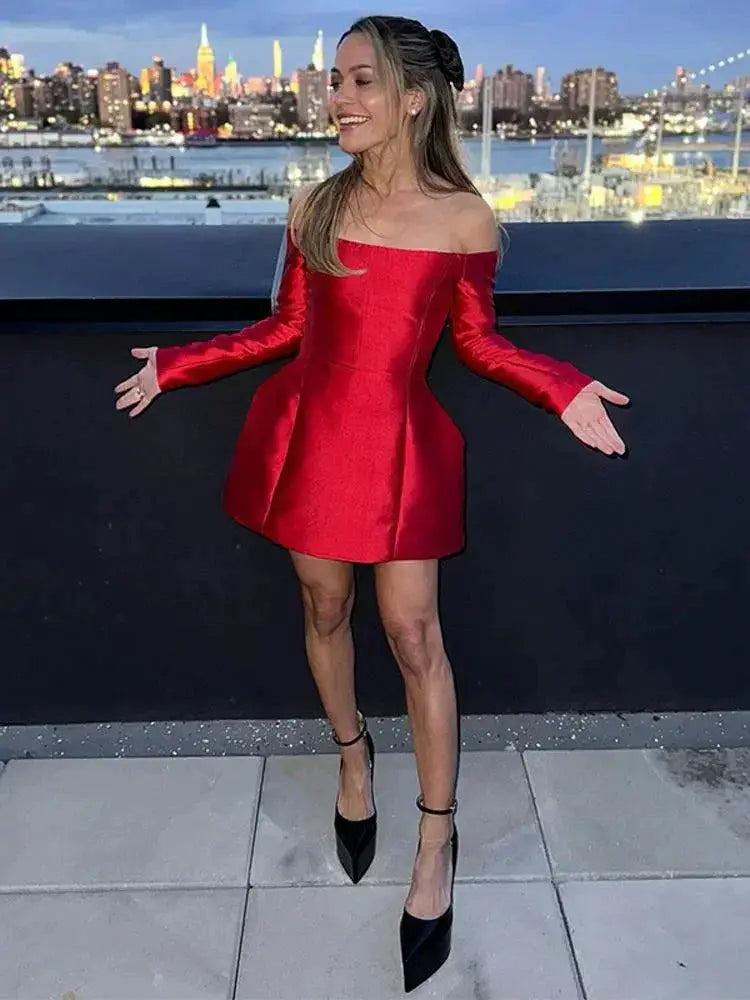 Elegant Off Shoulder Mini Dress For Stylish Women Clubwear