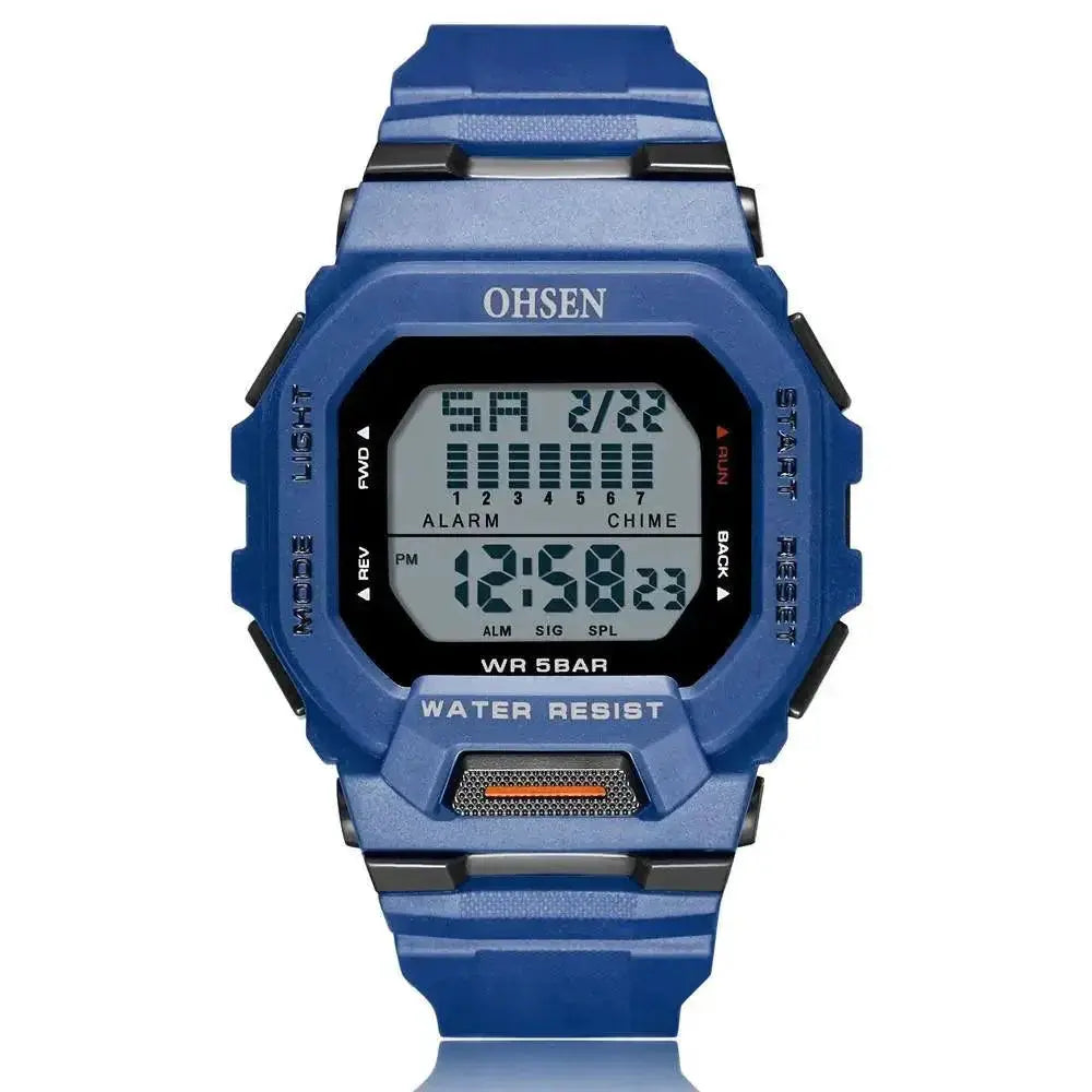 OHSEN Digital Sports Watch Chronograph Backlit Display