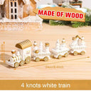 Charming Wooden And Plastic Christmas Train Ornament