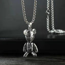 Rebel Bear Necklace Bold Graffiti Street Style Pendant
