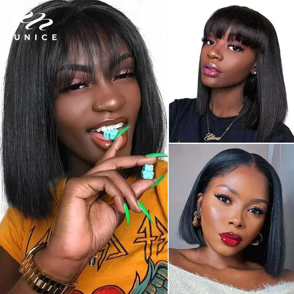 UNice Sleek Lace Front Bob Wig Effortless Glam Look