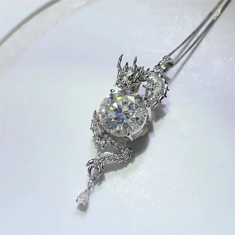 Gold Plated Silver Moissanite Pendant — product image 3