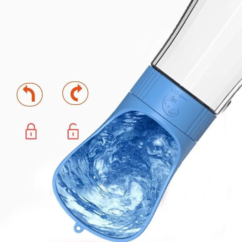 Portable Pet Water Bottle With Feeder For Outdoor Adventures