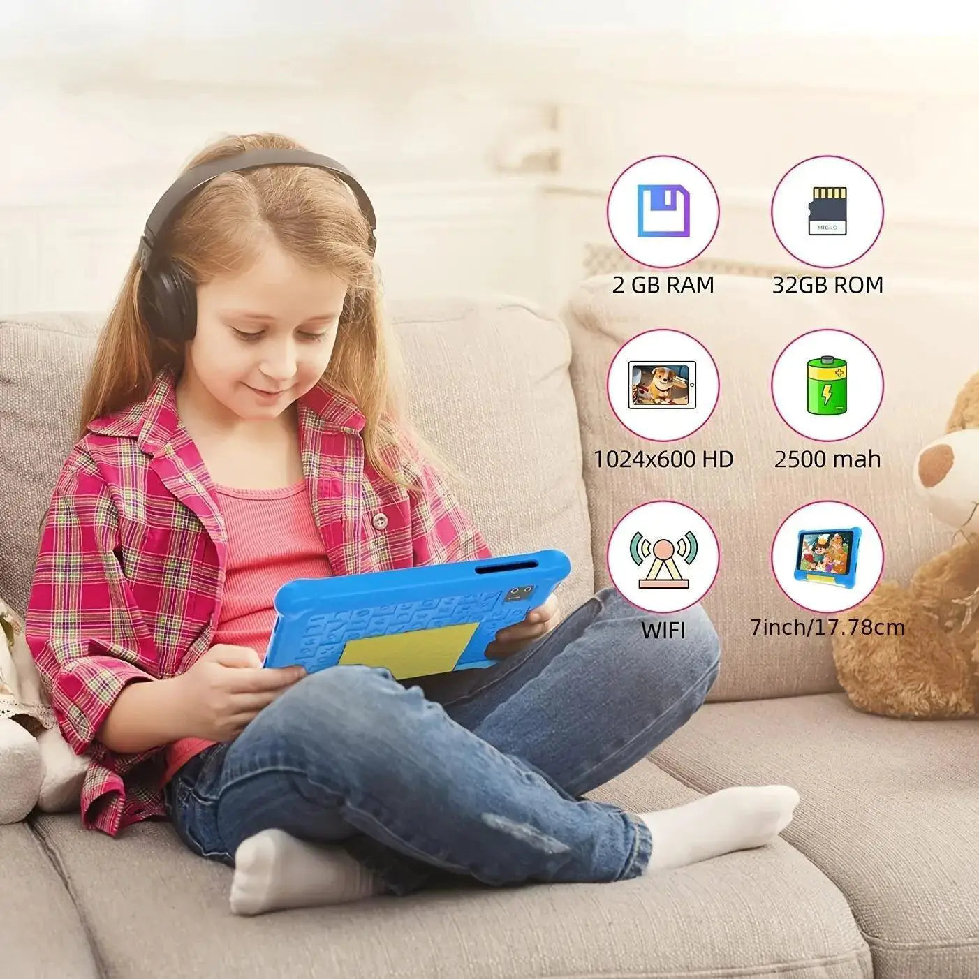Kids Tablet Freeski 7 Inch HD Display Quad Core 2GB RAM