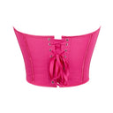 Women Overbust Corsets Crop Tops Golden Printed Bustiers