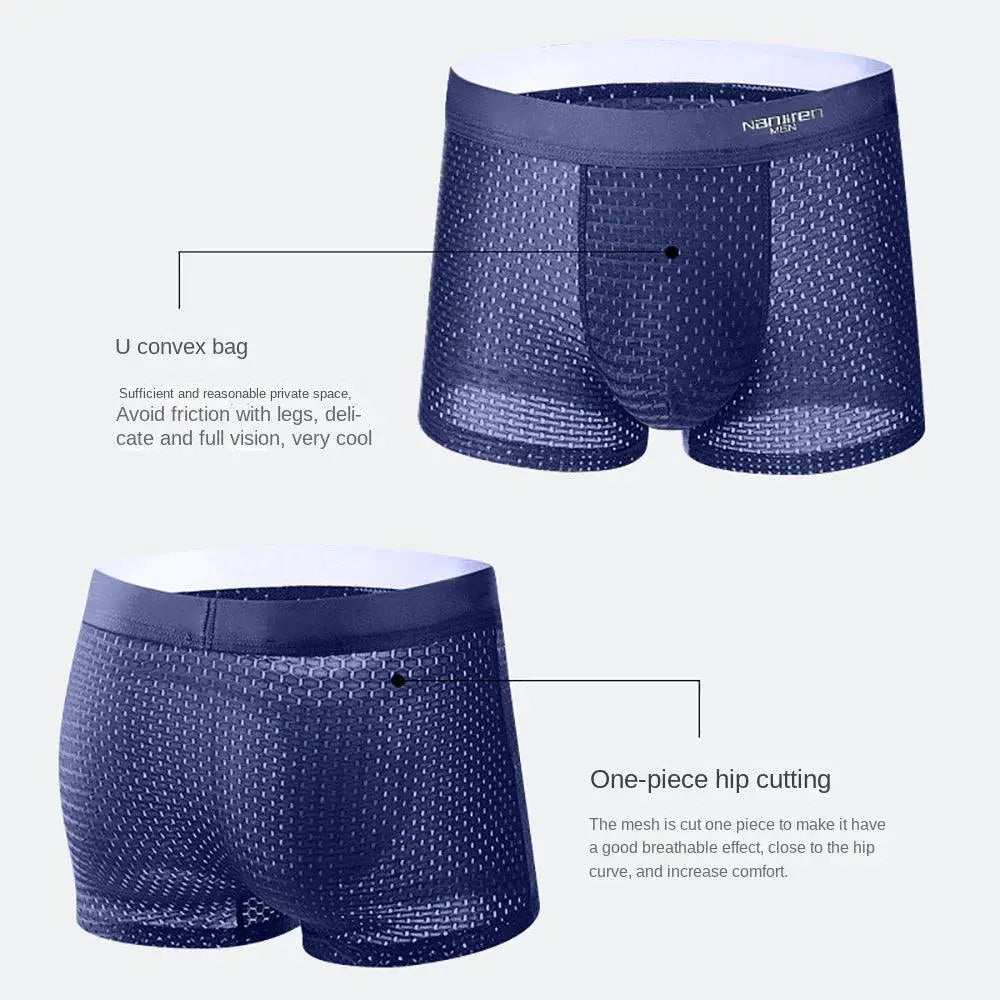 Bamboo Boxer Shorts U Convex Pouch Breathable Comfort