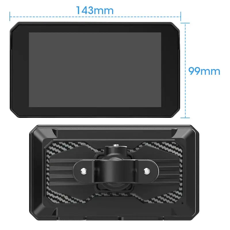 Jansite Dual Bluetooth Motorcycle Carplay Screen Navigation GPS Display IP67 Waterproof Support Helmet Intercom Moto Accessories
