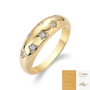 Chic Gold Plated Moissanite Wedding Ring