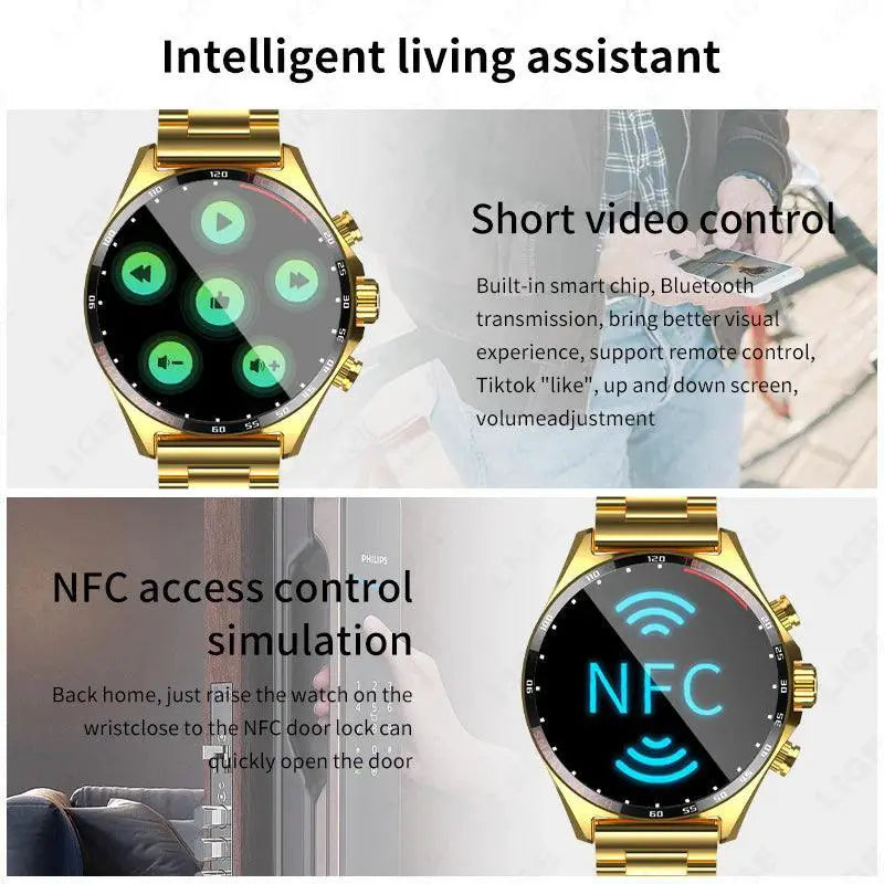Porsche Inspired Luxury Smartwatch for Men Health Tracker