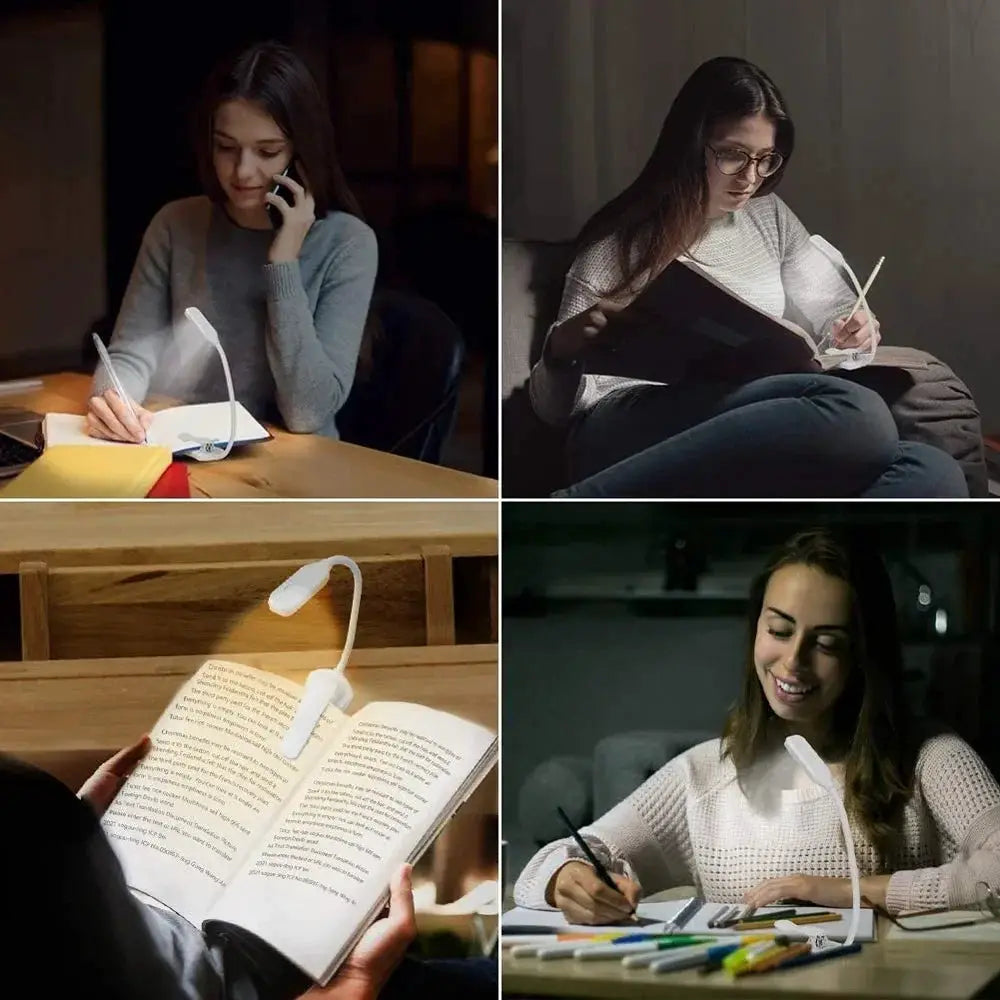 7 LED Book Light USB Rechargeable Reading Lamp Portable