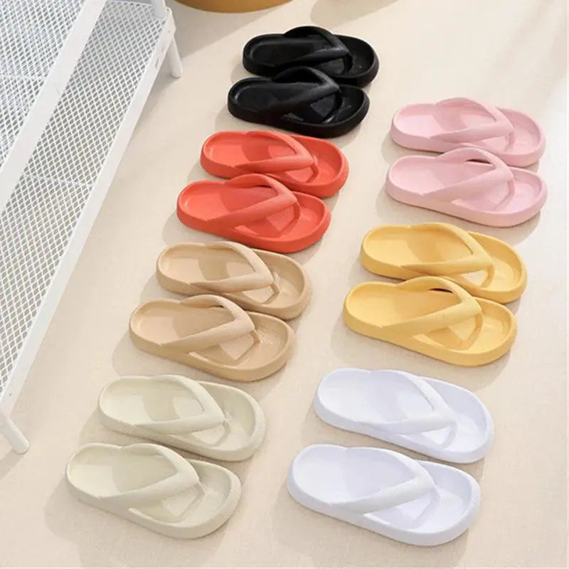 Cloud Comfort Womens Platform Flip Flops Summer Sandals