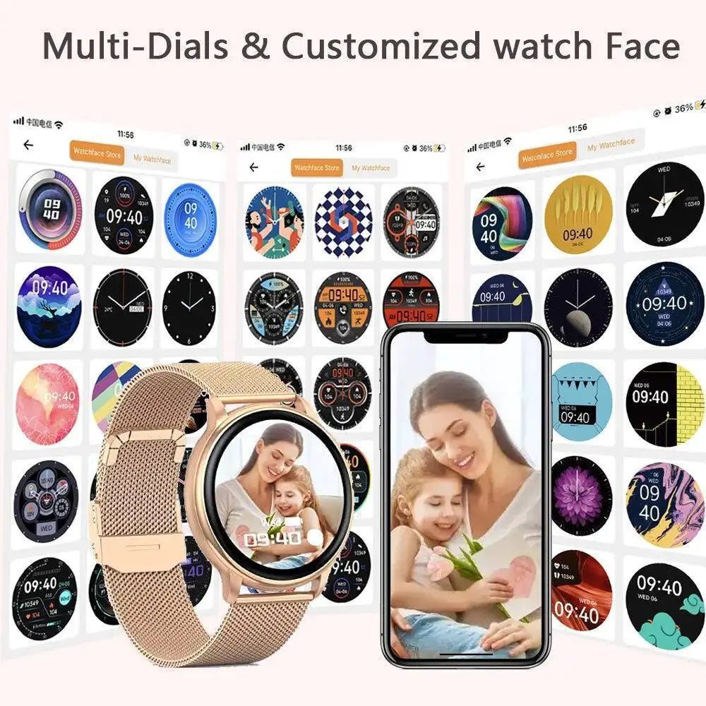 Stylish Bluetooth Fitness Smartwatch With Heart Rate Monitor